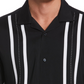 Camisa masculina de manga curta com painel contrastante Cubavera, preta, tamanho X-G