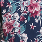 Camisa masculina Cubavera com estampa floral texturizada e manga curta, azul, tamanho médio