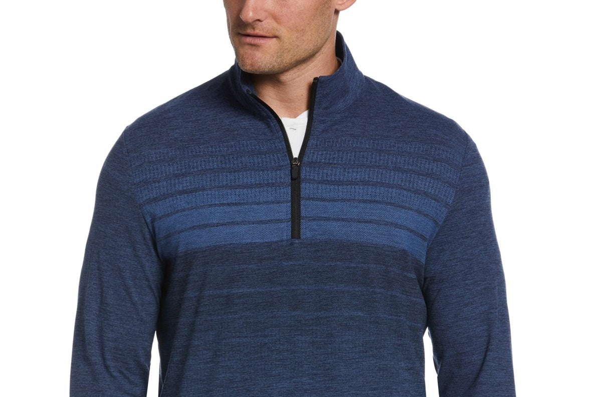 Suéter de golfe leve com zíper 1/4 repelente de água masculino PGA Tour, azul, tamanho extragrande