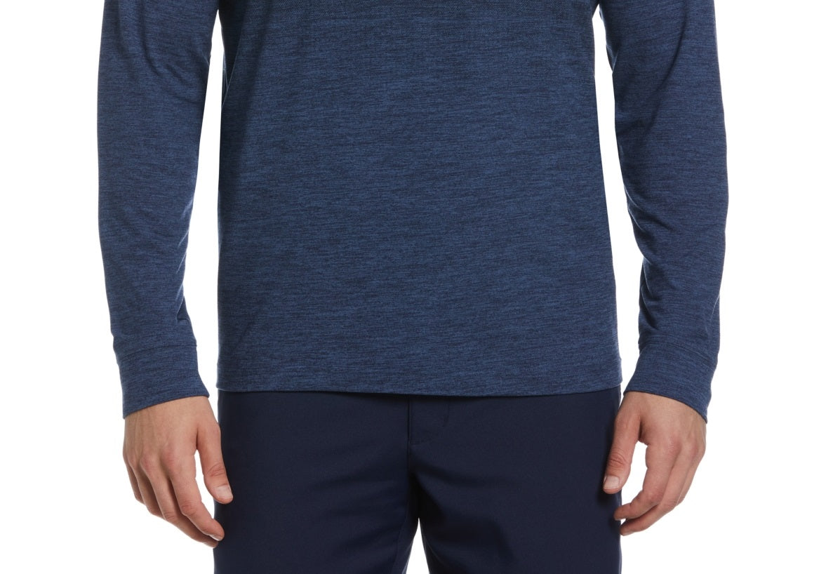 Suéter de golfe leve com zíper 1/4 repelente de água masculino PGA Tour, azul, tamanho extragrande