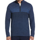 Suéter de golfe leve com zíper 1/4 repelente de água masculino PGA Tour, azul, tamanho extragrande