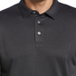 Camisa polo masculina de manga comprida com estampa micro Birdseye da PGA Tour, preta, tamanho pequeno