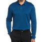 Camisa polo de golfe de manga comprida com padrão pied-de-poule masculino PGA Tour, azul, tamanho pequeno