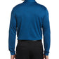 Camisa polo de golfe de manga comprida com padrão pied-de-poule masculino PGA Tour, azul, tamanho pequeno