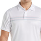 Polo de golfe de manga curta com listras no peito masculino PGA Tour, branco, tamanho XX-G