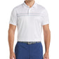 Polo de golfe de manga curta com listras no peito masculino PGA Tour, branco, tamanho XX-G