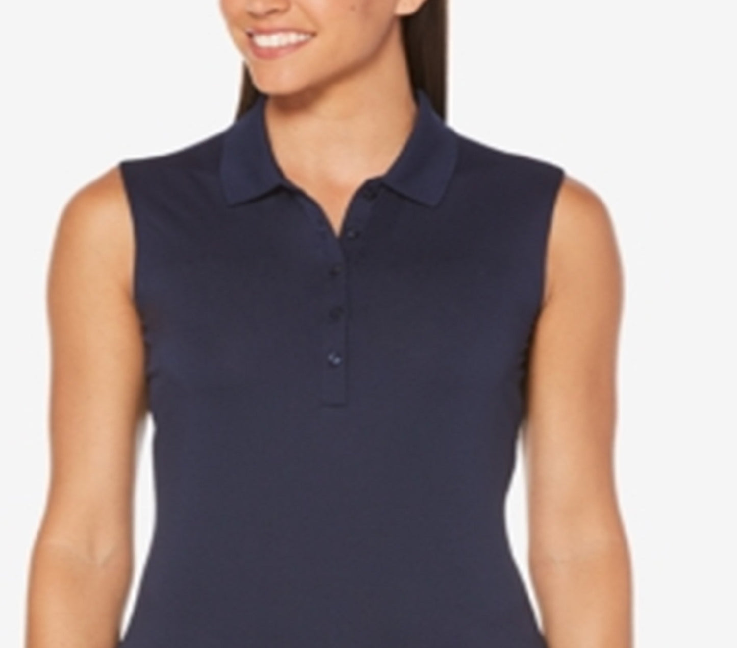 Camisa polo de golfe sem mangas feminina Callaway, azul, tamanho extragrande