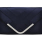 Bolsa envelope estruturada Teagan Crisscross feminina La Regale, azul, tamanho regular