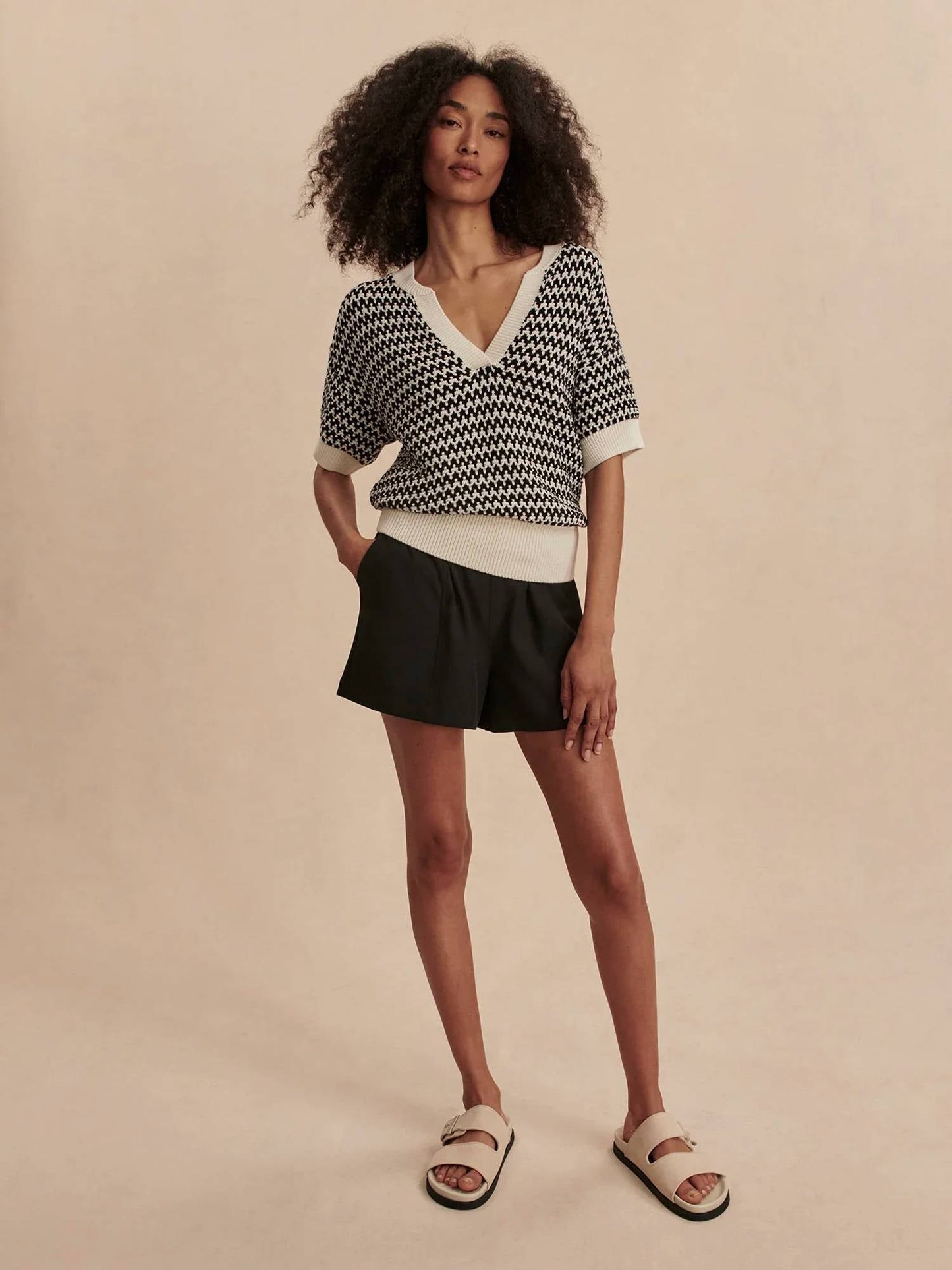 Varley - Dora V Neck Knit Top