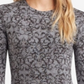 Camisa feminina Cuddl Duds Softwear Stretch de manga comprida, preta, tamanho M