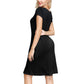 Vestido rodado feminino Ink+Ivy com bolsos, preto, tamanho médio