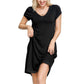 Vestido rodado feminino Ink+Ivy com bolsos, preto, tamanho médio