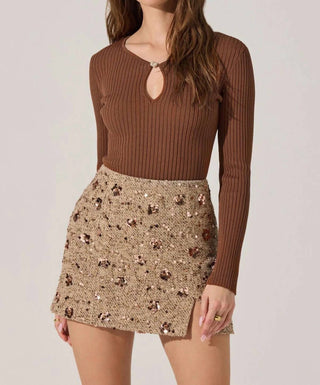 Astr - Lynly Ribbed Keyhole Sweater