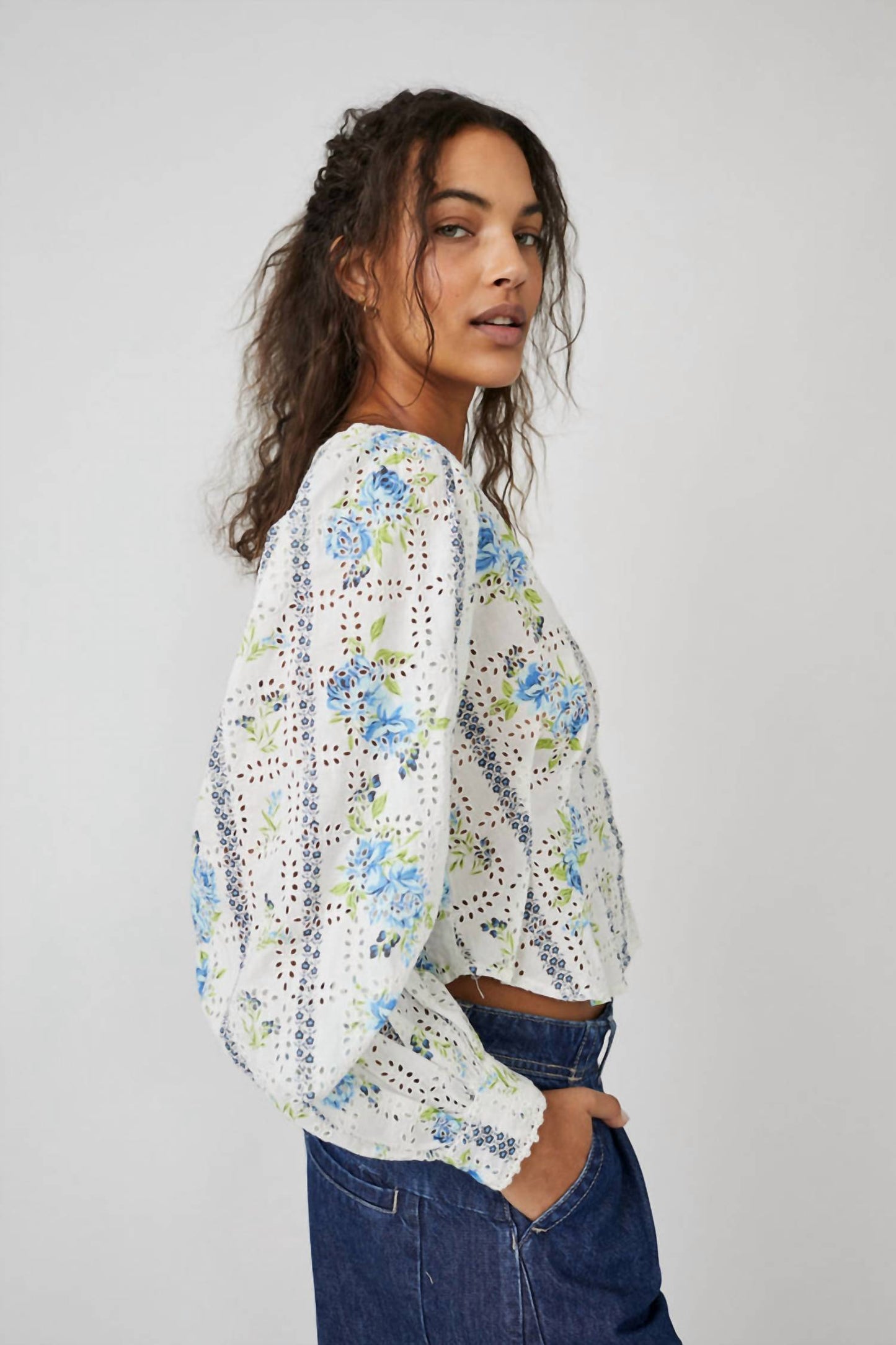 Free People - Blossom Eyelet Top