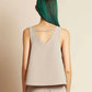 Kaarem - Fennel Sleeveless Back V Cropped Top