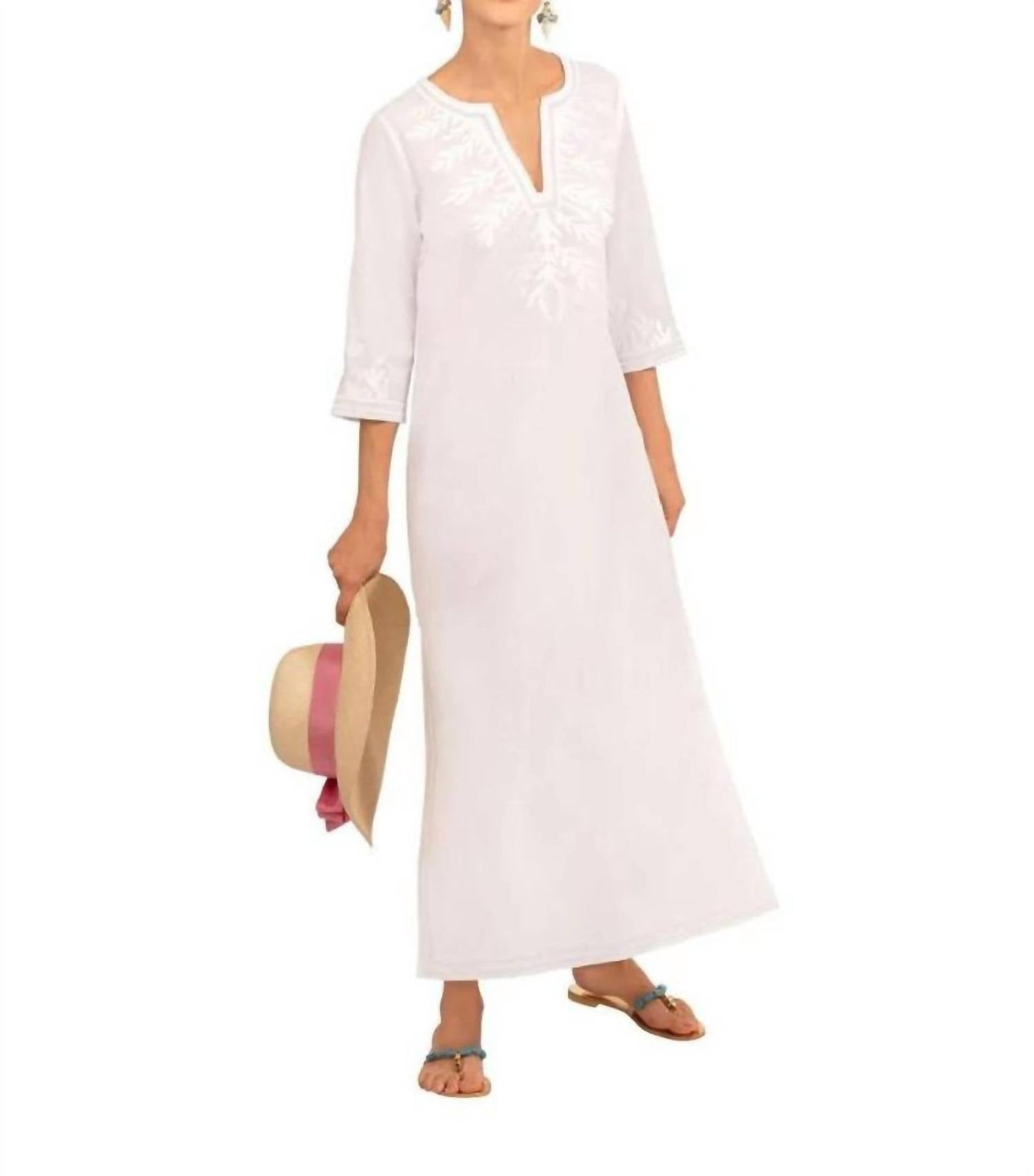 Gretchen Scott - Embroidered Reef Caftan Dress