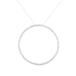 .925 Sterling Silver 5.0 Cttw Prong Set Round-cut Diamond Open Circle Hoop 18" Pendant Necklace (I-J Color, I2-I3 Clarity)