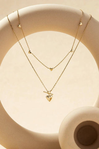 Eklexic - Colar com pingente de micro coração feminino