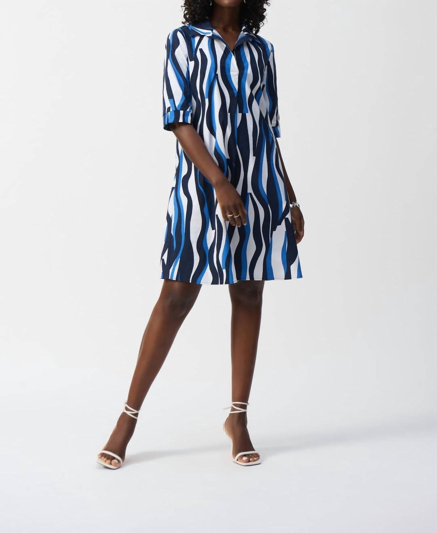 Joseph Ribkoff - Abstract Poplin Trapeze Dress