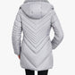 London Fog - Zip-front Hooded Puffer Jacket With Button-off Fur Collar
