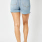 Judy Blue - Cut Off Side Slit Jean Shorts