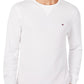 Camisa térmica masculina Tommy Hilfiger manga comprida branca tamanho grande
