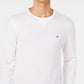 Camisa térmica masculina Tommy Hilfiger manga comprida branca tamanho X-G