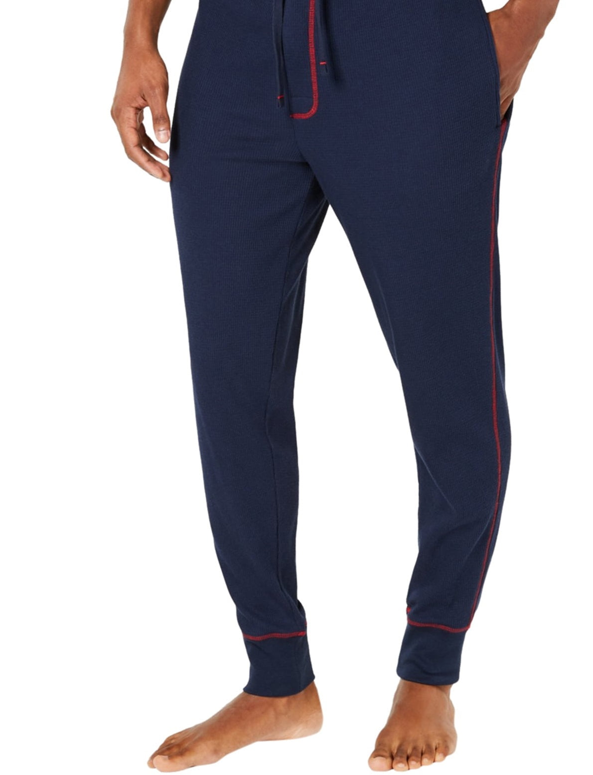 Calça de moletom térmica masculina Tommy Hilfiger, azul, tamanho médio