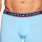 Cuecas boxer masculinas Tommy Hilfiger de algodão elástico, pacote com 3, tamanho XX-G, azul