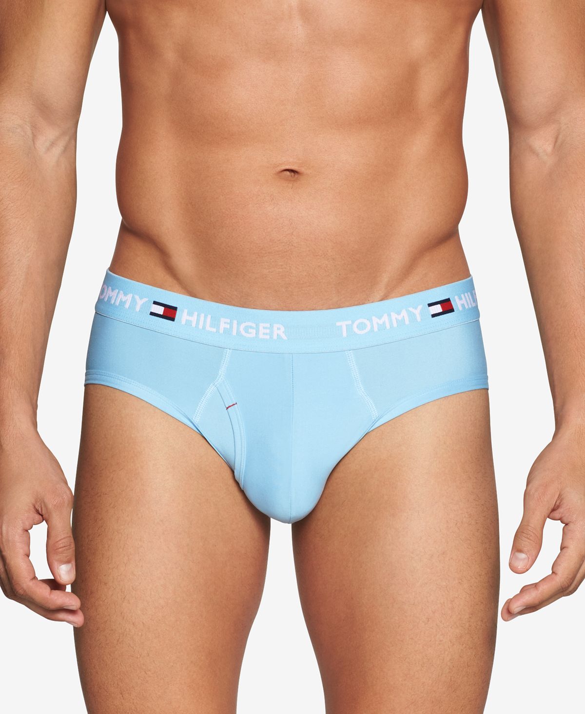 Cuecas Tommy Hilfiger masculinas de microfibra para uso diário, pacote com 4, azul, tamanho G