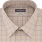 Camisa social masculina Van Heusen Flex Classic Regular Fit Stretch sem vincos e xadrez, tamanho marrom, 18x34x35
