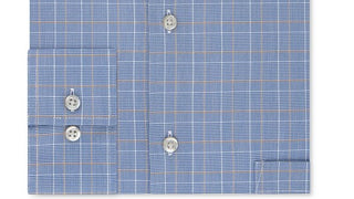Camisa social masculina Van Heusen Englsh Bl Big &amp; Tall Flex All Over Stretch Tall Fit Check Print, azul, tamanho GG