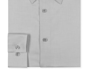Camisa social masculina Calvin Klein Slim Fit com gola canelada e sem ferro, cinza, tamanho 16x32x33