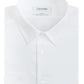 Camisa social masculina Calvin Klein Slim Fit, sem passar roupa, com gola espinha de peixe, tamanho 15x34x35, branca
