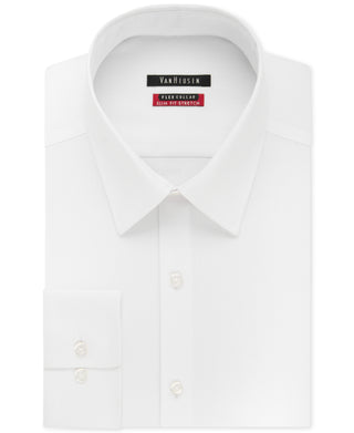 Camisa social masculina Van Heusen Slim Fit com gola flexível elástica e lisa, tamanho branco 16x34x35