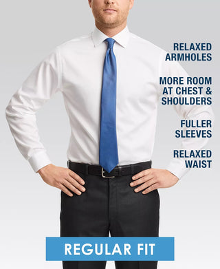 Van Heusen Men's Classic Fit Wrinkle Free Flex Collar Stretch Solid Dress Shirt Black Size 18X34X35
