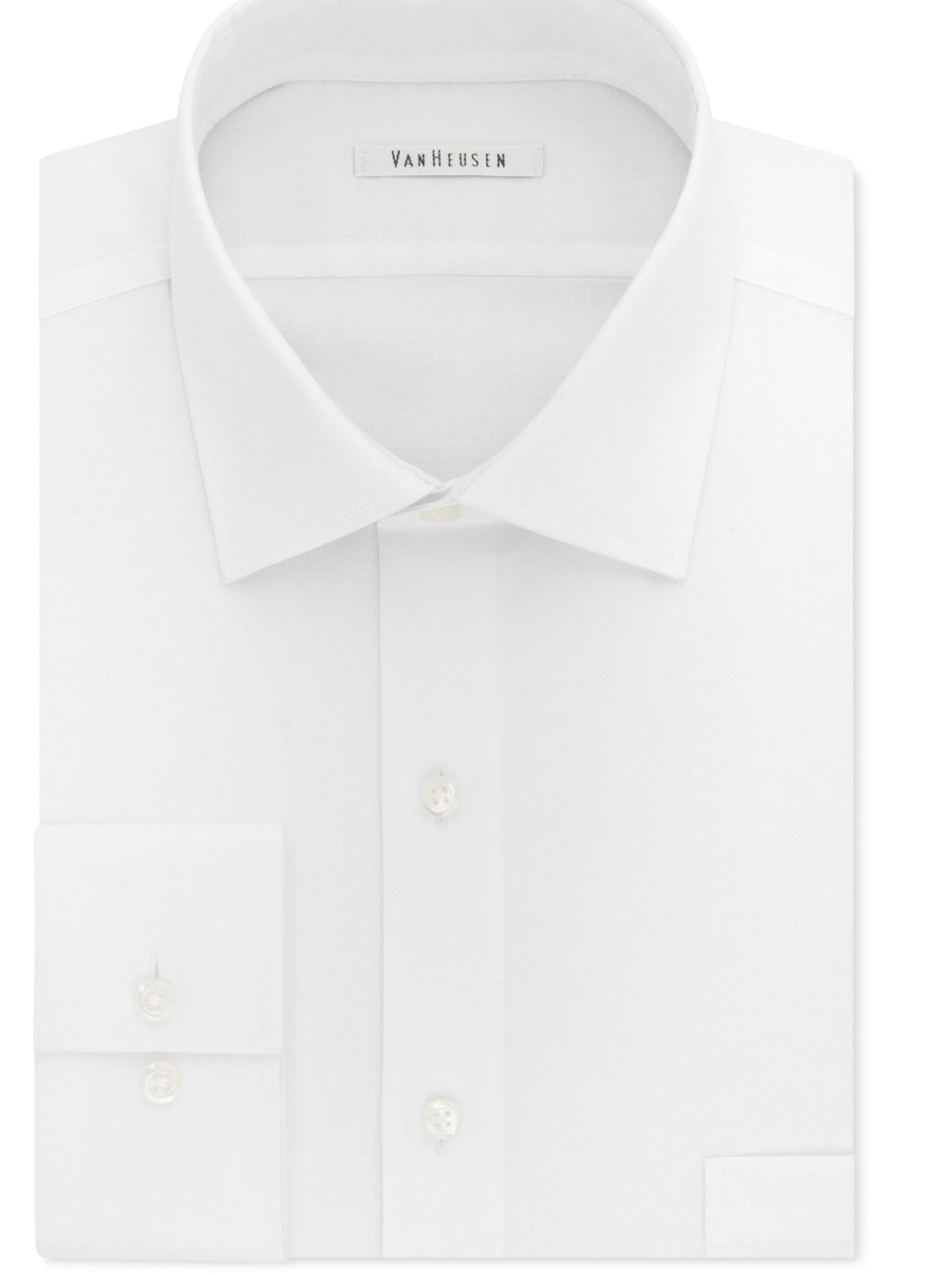 Camisa social masculina Van Heusen Classic Fit, sem vincos, com gola flexível elástica, tamanho 34X35, branca