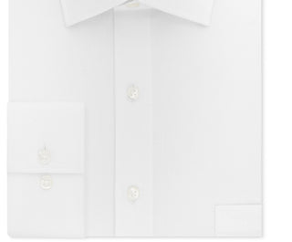 Camisa social masculina Van Heusen Classic Fit, sem vincos, com gola flexível elástica, tamanho 34X35, branca