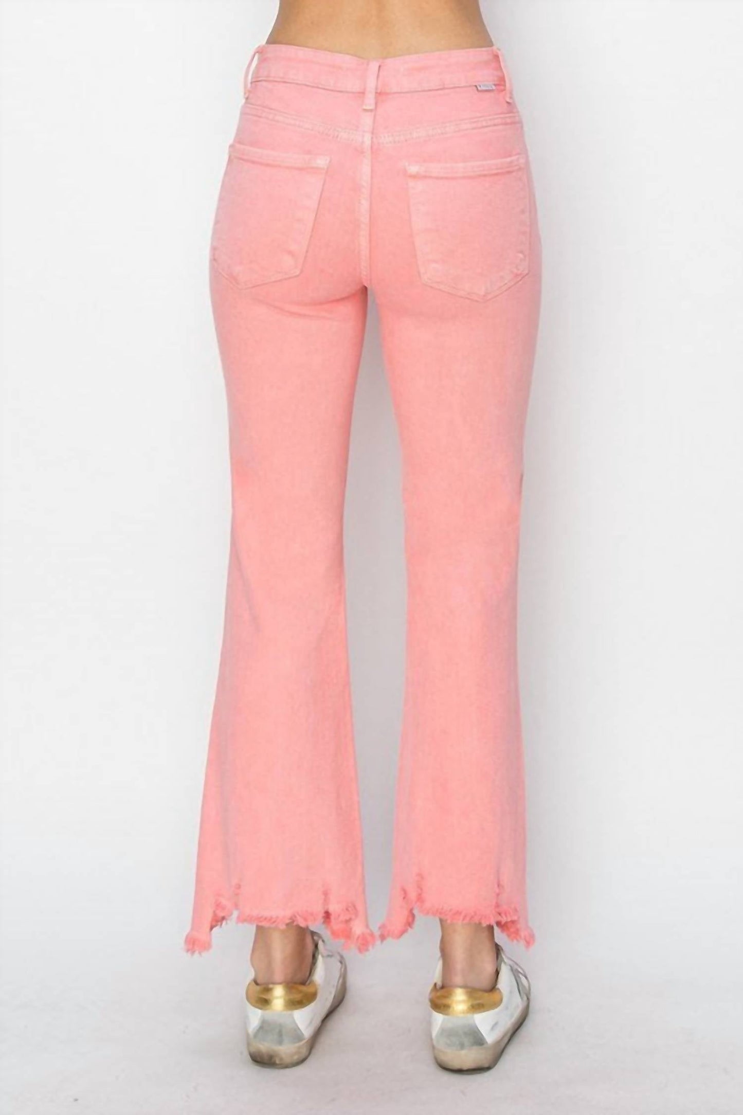 Risen - Raw Hem Bootcut Jeans