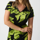Joseph Ribkoff - Tropical Print Short Sleeve A-line Dress