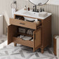 Bathroom Vanity With Ceramic Sink, Modern Free Standing Cabinet