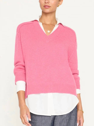 Brochu Walker - V Neck Layered Pullover Sweater