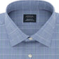 Camisa social Arrow Classic Fit Windowpane Masculina Azul Tamanho Médio