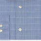 Camisa social Arrow Classic Fit Windowpane Masculina Azul Tamanho Médio