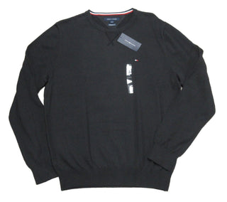 Suéter Tommy Hilfiger Signature Solid Masculino com Gola Redonda Preto Tamanho Grande