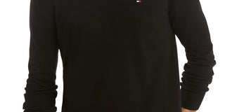 Suéter Tommy Hilfiger Signature Solid Masculino com Gola Redonda Preto Tamanho X-G