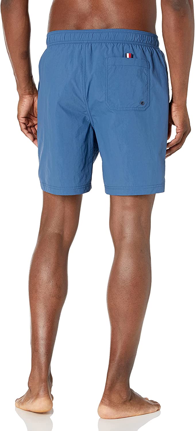 Calção de banho Tommy Hilfiger masculino liso azul tamanho XX-G