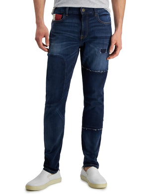 Tommy Jeans Masculino Cooper Patchwork Slim Azul Tamanho 38X34