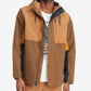 Jaqueta com capuz Tommy Hilfiger Rain Regatta Colorblocked masculina, marrom, tamanho M