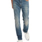 Calça jeans Tommy Hilfiger Th Flex Slim Fit Flanela Escovada Masculina Azul Tamanho 36X34